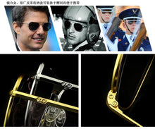 Load image into Gallery viewer, Aviation rectangle Sunglasses Men women 2022 uv400 American Army Military Optical AO Sun Glasses pilot  Oculos de sol masculino