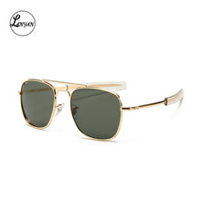 Load image into Gallery viewer, Aviation rectangle Sunglasses Men women 2022 uv400 American Army Military Optical AO Sun Glasses pilot  Oculos de sol masculino