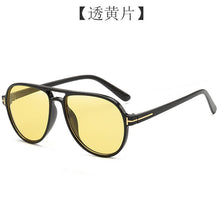 Carica l'immagine nel visualizzatore di Gallery, Aviation tf sunglasses women men 2022 trendy sun glasses black yellow blue leopard shades for women retro oculos de sol feminino