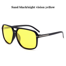 Load image into Gallery viewer, Aviator Retro  Night Vision Glasses Polarized Mens Sunglasses Brand Designer Shades Blue Festival Lunette Soleil Yellow