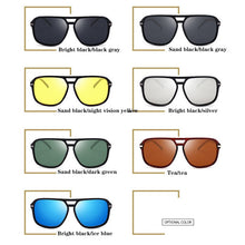 Load image into Gallery viewer, Aviator Retro  Night Vision Glasses Polarized Mens Sunglasses Brand Designer Shades Blue Festival Lunette Soleil Yellow