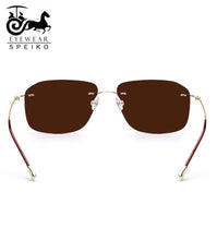 Load image into Gallery viewer, B Titanium sunglasses 31024 rimless square sunglasses 60-18-138 myopia reading sunglasses ultralight frame Driving glasses