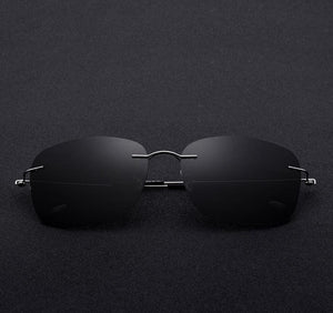 B Titanium sunglasses 31025 rimless square sunglasses 51-18-138 myopia reading sunglasses ultralight frame Driving glasses