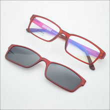 Load image into Gallery viewer, B-Ultem Ultra-lighBt Tungsten Titanium eyeglass Frame 3D Magnet Clips on Sunglasses Myopia Functional Glasses Polarized JKK 79