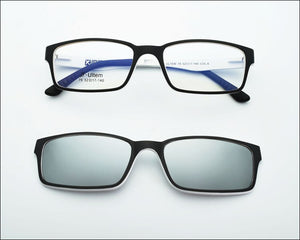 B-Ultem Ultra-lighBt Tungsten Titanium eyeglass Frame 3D Magnet Clips on Sunglasses Myopia Functional Glasses Polarized JKK 79