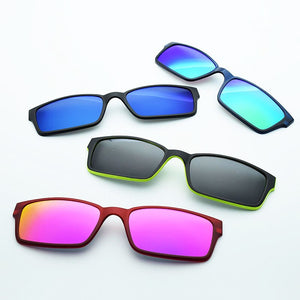B-Ultem Ultra-lighBt Tungsten Titanium eyeglass Frame 3D Magnet Clips on Sunglasses Myopia Functional Glasses Polarized JKK 79