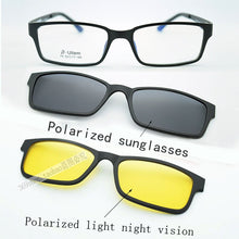 Load image into Gallery viewer, B-Ultem Ultra-lighBt Tungsten Titanium eyeglass Frame 3D Magnet Clips on Sunglasses Myopia Functional Glasses Polarized JKK 79