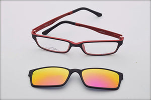 B-Ultem Ultra-lighBt Tungsten Titanium eyeglass Frame 3D Magnet Clips on Sunglasses Myopia Functional Glasses Polarized JKK 79