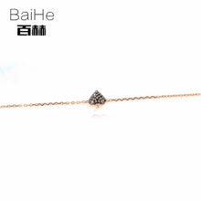 Load image into Gallery viewer, BAIHE Solid 14K Rose Gold 0.23ct Certified 100% natural Pink Sapphire Wedding Women Trendy Fine Jewelry Chain &amp; Link Bracelets