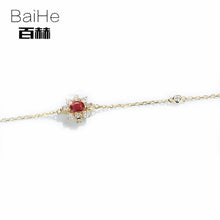 Carica l'immagine nel visualizzatore di Gallery, BAIHE Solid 14K Yellow Gold 0.2ct Certified H/SI 100% Genuine Natural Diamonds Engagement Women Trendy Fine Jewelry Bracelet