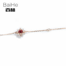 Carica l'immagine nel visualizzatore di Gallery, BAIHE Solid 14K Yellow Gold 0.2ct Certified H/SI 100% Genuine Natural Diamonds Engagement Women Trendy Fine Jewelry Bracelet