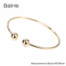 Carica l'immagine nel visualizzatore di Gallery, BAIHE Solid 14K Yellow Gold(AU585) Wedding &amp; Engagement Women Trendy Elegance Sweetness Fine Jewelry Gift Fashion Bracelets