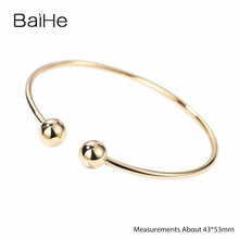 Carica l'immagine nel visualizzatore di Gallery, BAIHE Solid 14K Yellow Gold(AU585) Wedding &amp; Engagement Women Trendy Elegance Sweetness Fine Jewelry Gift Fashion Bracelets