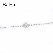 Carica l'immagine nel visualizzatore di Gallery, BAIHE Solid 18K Rose Gold(AU750) 0.11ct H/SI Round Full CUT 100% Genuine Natural Diamond Wedding Trendy Fine Jewelry Bracelet