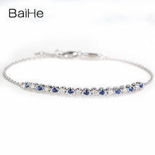 Carica l'immagine nel visualizzatore di Gallery, BAIHE Solid 18K Rose Gold(AU750) 0.16ct H/SI Round Full CUT 100% Genuine Natural Diamonds Wedding Trendy Fine Jewelry Bracelet