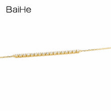 Carica l'immagine nel visualizzatore di Gallery, BAIHE Solid 18K Rose Gold(AU750) 0.16ct H/SI Round Full CUT 100% Genuine Natural Diamonds Wedding Trendy Fine Jewelry Bracelet