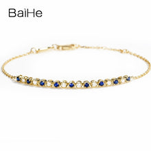 Carica l'immagine nel visualizzatore di Gallery, BAIHE Solid 18K Rose Gold(AU750) 0.16ct H/SI Round Full CUT 100% Genuine Natural Diamonds Wedding Trendy Fine Jewelry Bracelet