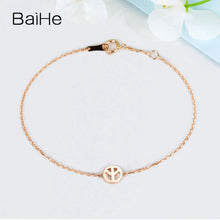 Carica l'immagine nel visualizzatore di Gallery, BAIHE Solid 18K Yellow Gold(AU750) Certified Engagement &amp; Wedding Women Trendy Fine Jewelry Fashion Gift Fashion Bracelet