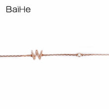 Carica l'immagine nel visualizzatore di Gallery, BAIHE Solid 18K Yellow Gold(AU750) Round Full CUT Genuine Natural Diamonds Engagement Gift Trendy Fine Jewelry Fashion Bracelet