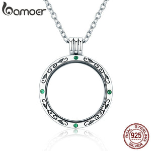 100% Authentic 925 Sterling Silver Mystery Power Box Petite Floating Locket Necklaces for Women Silver Jewelry SCF002