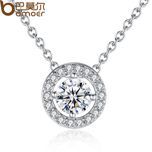 Latest Pendant Necklace Elegant for Women With Round CZ Zircon-jewelry 0.6CM Power Necklace Wedding Jewelry YIN039