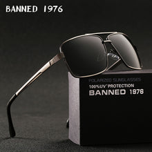 Load image into Gallery viewer, BANNED 1976  Brand Designer Rectangle Rectangle Sunglass Mens Driving Sun GlassesClassic design Fashion Polarized Sunglasses