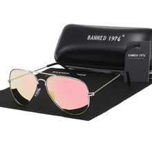 Load image into Gallery viewer, BANNED 1976 Classic HD Polarized Metal frame Aviation Sunglasses Designer Women Men Feminin Brand Name Oculos Vintage Glasses