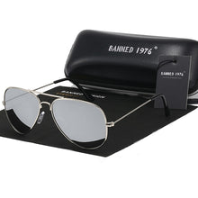 Load image into Gallery viewer, BANNED 1976 Classic HD Polarized Metal frame Aviation Sunglasses Designer Women Men Feminin Brand Name Oculos Vintage Glasses