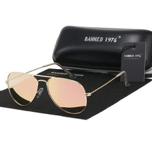 Load image into Gallery viewer, BANNED 1976 Classic HD Polarized Metal frame Aviation Sunglasses Designer Women Men Feminin Brand Name Oculos Vintage Glasses