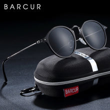 Carica l'immagine nel visualizzatore di Gallery, BARCUR Aluminum Magnesium Vintage Sunglasses For Men Polarized Round Sun Glasses Women Retro Eyewear Oculos Masculino