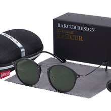 Carica l'immagine nel visualizzatore di Gallery, BARCUR Aluminum Magnesium Vintage Sunglasses For Men Polarized Round Sun Glasses Women Retro Eyewear Oculos Masculino