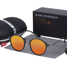 Carica l'immagine nel visualizzatore di Gallery, BARCUR Aluminum Magnesium Vintage Sunglasses For Men Polarized Round Sun Glasses Women Retro Eyewear Oculos Masculino