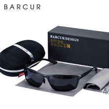 Load image into Gallery viewer, BARCUR Aluminum Polarized Sunglasses for Men Eyewear Accessories Men Blue Mirror Sun Glasses  Goggle