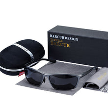 Load image into Gallery viewer, BARCUR Aluminum Polarized Sunglasses for Men Eyewear Accessories Men Blue Mirror Sun Glasses  Goggle