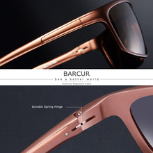 Load image into Gallery viewer, BARCUR Aluminum Polarized Sunglasses for Men Eyewear Accessories Men Blue Mirror Sun Glasses  Goggle