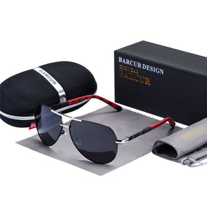 BARCUR Aluminum Vintage Men's Sunglasses Men Polarized Coating Classic Sun Glasses Women Shade Male Driving Accessories Eyewear