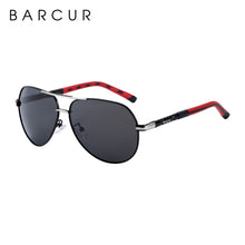 Load image into Gallery viewer, BARCUR Aluminum Vintage Men&#39;s Sunglasses Men Polarized Coating Classic Sun Glasses Women Shade Male Driving Accessories Eyewear