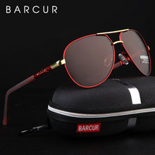 Load image into Gallery viewer, BARCUR Aluminum Vintage Men's Sunglasses Men Polarized Coating Classic Sun Glasses Women Shade Male Driving Accessories Eyewear