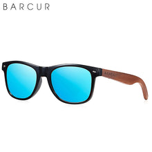 Load image into Gallery viewer, BARCUR Black Walnut Sunglasses  Anti Blue Night Vision Men Women Mirror Sun Glasses UV400 Protection Free Wood Box