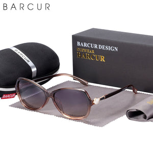 BARCUR Brand Design Oversize Sunglasses Women Polarized Sunglasses Ladies Shades Glasses UV400 Protection