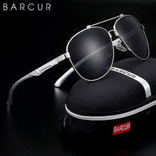Load image into Gallery viewer, BARCUR Brand Design Stainless Steel Frame Sunglasses Polarized Men Sun Glasses Women Pilot Eyewear Driving Mirror Shades UV400