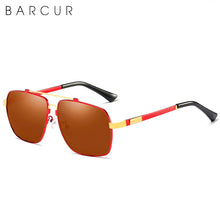 Load image into Gallery viewer, BARCUR Brand Design Titanium Alloy Frame Sunglasses Polarized Men Sun Glasses Women Pilot Eyewear Mirror Shades UV400