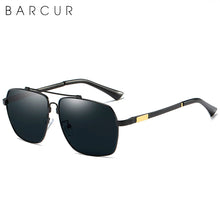Load image into Gallery viewer, BARCUR Brand Design Titanium Alloy Frame Sunglasses Polarized Men Sun Glasses Women Pilot Eyewear Mirror Shades UV400