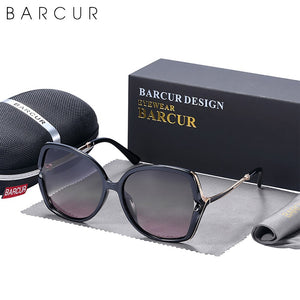 BARCUR Brand Design Women Sunglasses Polarized Gradient Lens Ladies Sun Glasses UV400 Protection