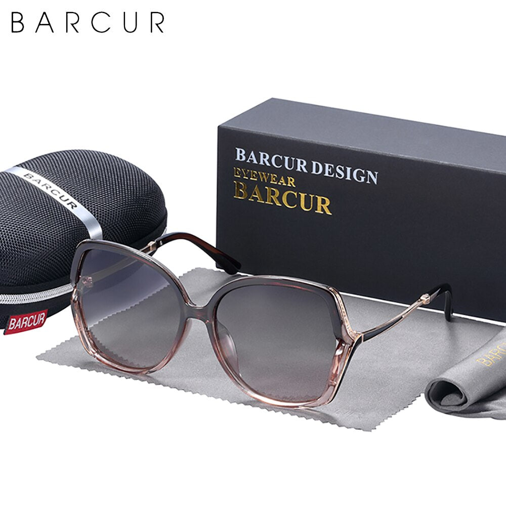 BARCUR Brand Design Women Sunglasses Polarized Gradient Lens Ladies Sun Glasses UV400 Protection