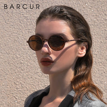 Load image into Gallery viewer, BARCUR Brand Light Weight Round Sunglasses  Brand Men Glasses Retro Vintage Women Sun glasses