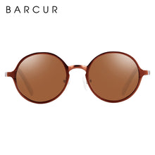 Load image into Gallery viewer, BARCUR Brand Light Weight Round Sunglasses  Brand Men Glasses Retro Vintage Women Sun glasses