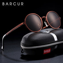 Load image into Gallery viewer, BARCUR Brand Light Weight Round Sunglasses  Brand Men Glasses Retro Vintage Women Sun glasses