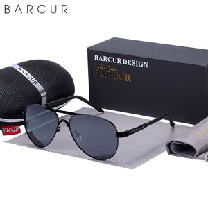 BARCUR Classic Pilot Men Sunglasses Polarized Women Sun Glasses Eyewear Gafas De Sol Shades