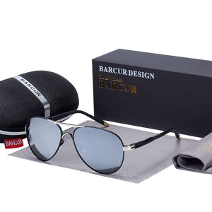 BARCUR Classic Pilot Men Sunglasses Polarized Women Sun Glasses Eyewear Gafas De Sol Shades